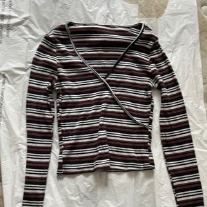 X Basics Long-Sleeve V-Neck